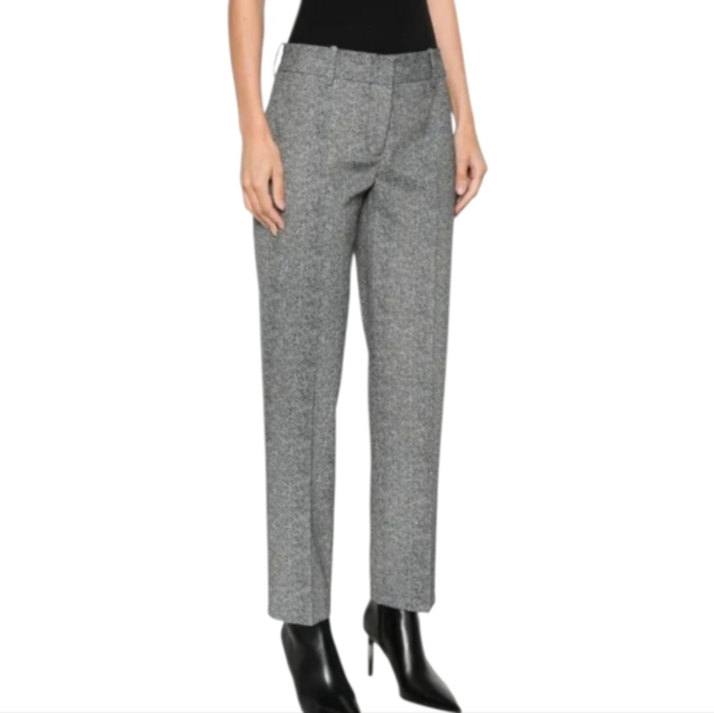 VENEZIA HERRINGBONE Tweed straight leg wool‎ blend trousers dress pants Plus 20